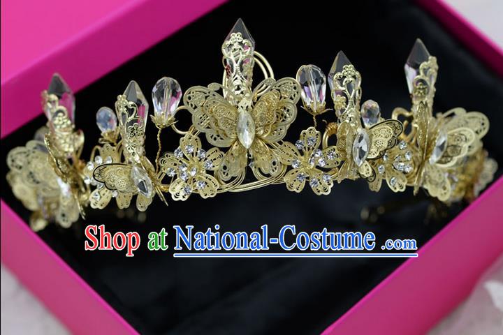 Traditional Jewelry Accessories, Princess Bride Royal Crown, Wedding Hair Accessories, Baroco Style Crystal Headwear for Women