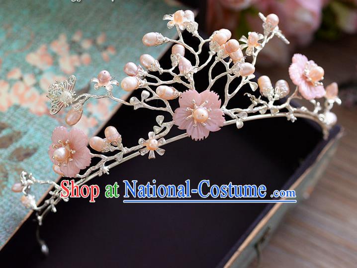 Traditional Jewelry Accessories, Palace Princess Bride Royal Crown, Wedding Hair Accessories, Baroco Style Flowers Headwear for Women