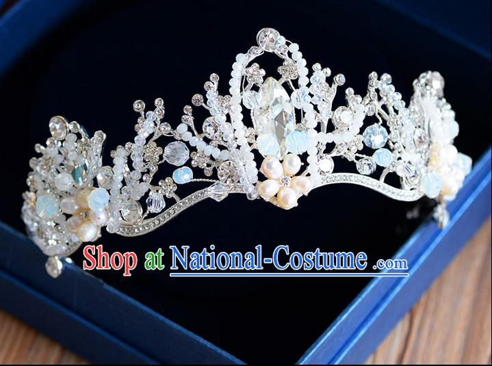 Traditional Jewelry Accessories, Palace Princess Bride Royal Crown, Wedding Hair Accessories, Baroco Style Crystal Headwear for Women