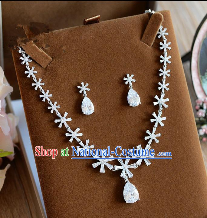 Traditional Jewelry Accessories, Palace Princess Necklace, Wedding Accessories Headwear, Baroco Style Crystal Earrings for Women