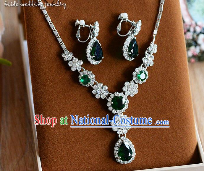 Traditional Jewelry Accessories, Palace Princess Necklace, Wedding Accessories, Baroco Style Crystal Earrings for Women