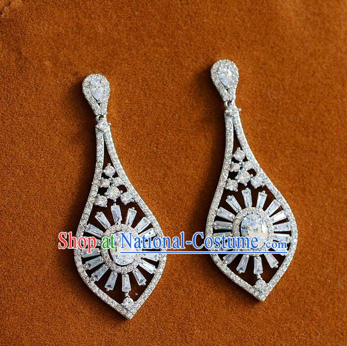 Traditional Jewelry Accessories, Palace Princess Earring, Wedding Accessories, Baroco Style Crystal Earrings for Women