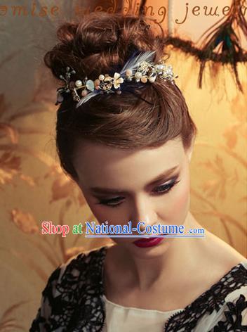 Traditional Jewelry Accessories, Princess Wedding Hair Accessories, Bride Wedding Hair Accessories, Baroco Style Feather Headwear for Women