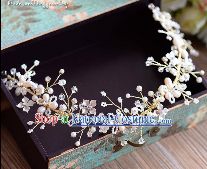 Traditional Jewelry Accessories, Princess Wedding Hair Accessories, Bride Wedding Hair Accessories, Baroco Style Pearl Headwear for Women