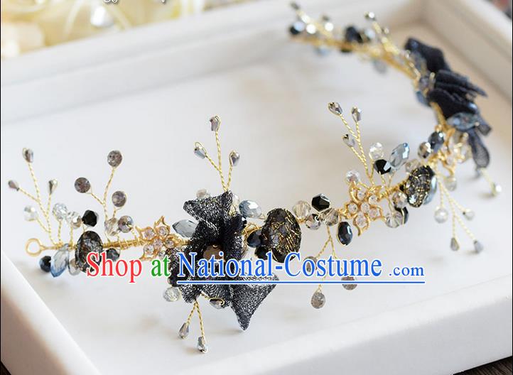 Traditional Jewelry Accessories, Princess Wedding Hair Accessories, Bride Wedding Hair Accessories, Baroco Style Flowers Crystal Headwear for Women