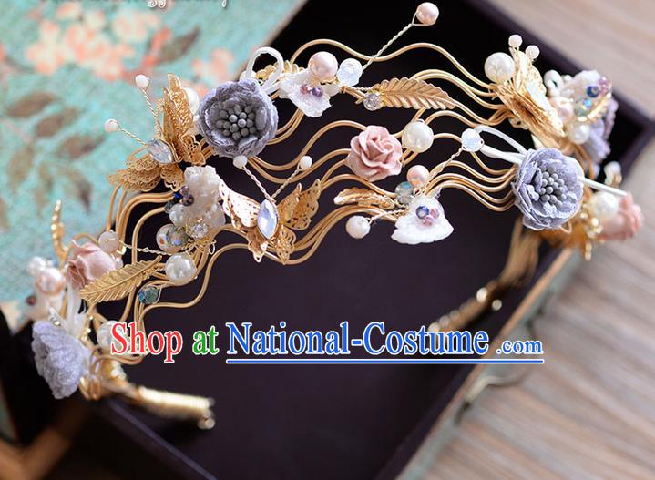 Traditional Jewelry Accessories, Princess Wedding Hair Accessories, Bride Wedding Hair Accessories, Baroco Style Flowers Headwear for Women