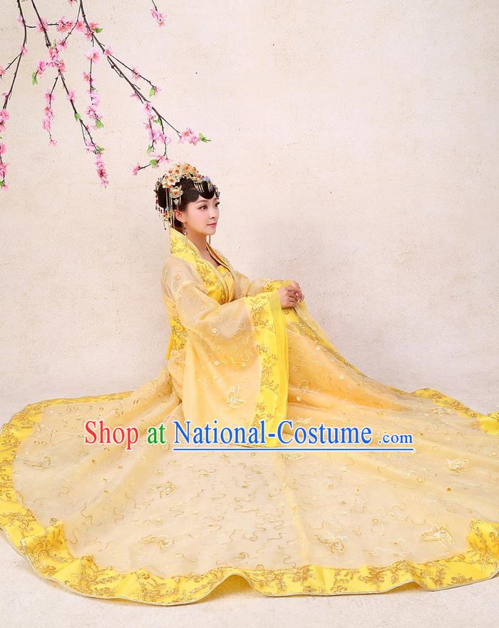 Ancient Chinese Palace Empress Costumes Complete Set, Han Dynasty Ancient Palace Clothing, Cosplay Hanfu Fairy Princess Dress Suits For Women