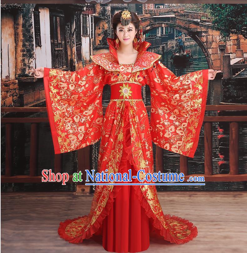 Ancient Chinese Palace Empress Costumes Complete Set, Tang Dynasty Ancient Palace Clothing, Cosplay Hanfu Fairy Princess Dress Suits For Women