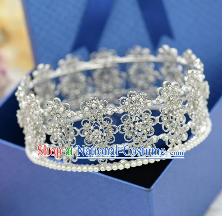 Traditional Jewelry Accessories, Palace Princess Bride Royal Crown, Engagement Royal Crown, Wedding Hair Accessories, Baroco Style Crystal Headwear for Women