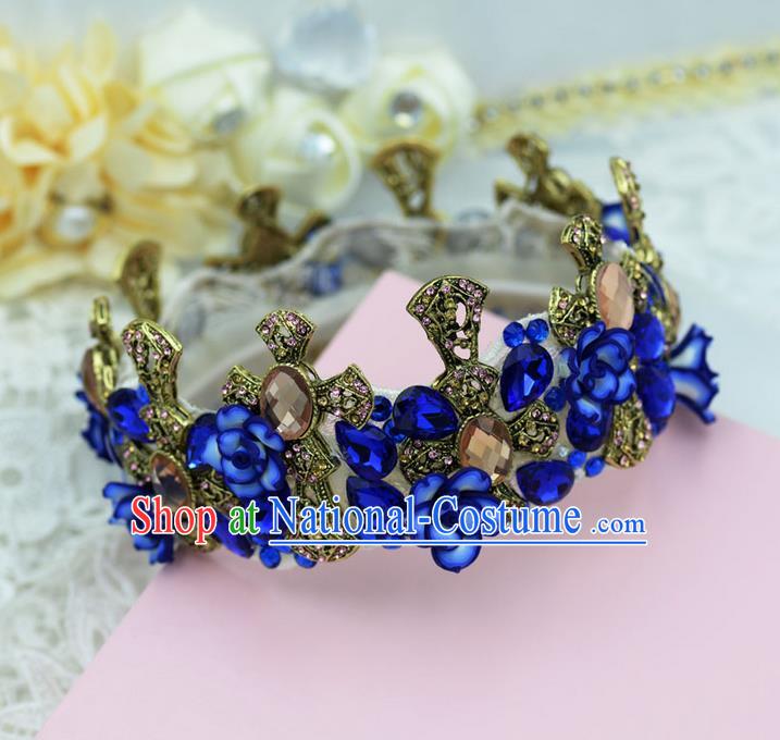 Traditional Jewelry Accessories, Palace Princess Bride Royal Crown, Queen Engagement Royal Crown, Wedding Hair Accessories, Baroco Style Crystal Headwear for Women