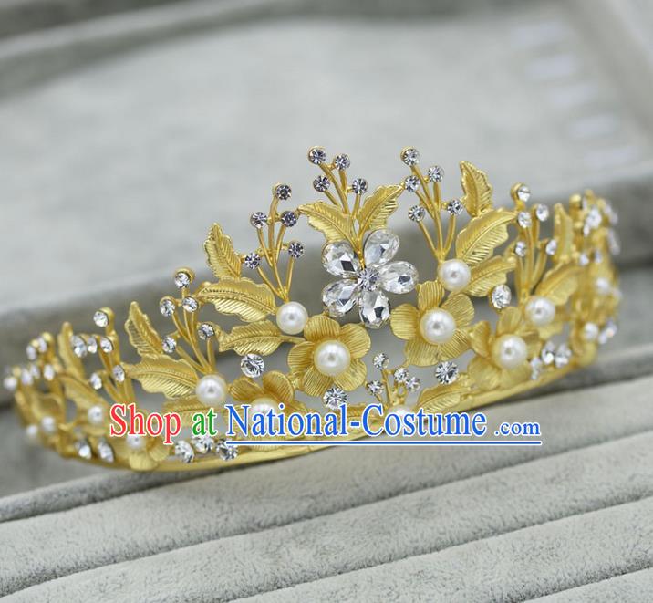 Traditional Jewelry Accessories, Palace Princess Bride Royal Crown, Engagement Royal Crown, Wedding Hair Accessories, Baroco Style Pearl Headwear for Women