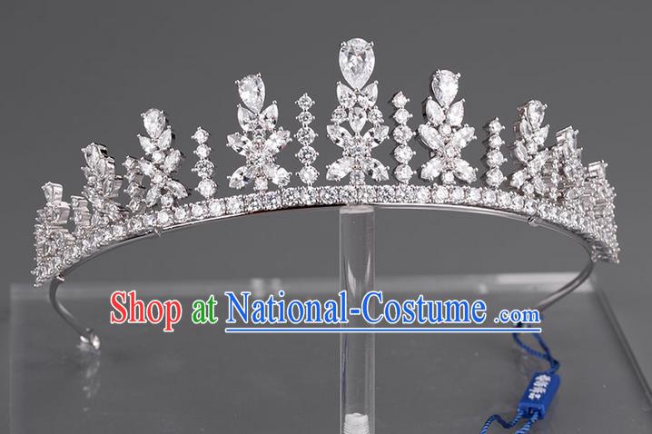 Traditional Jewelry Accessories, Palace Princess Bride Royal Crown, Engagement Royal Crown, Wedding Hair Accessories, Baroco Style Crystal Zircon Headwear for Women