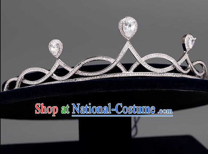 Traditional Jewelry Accessories, Palace Princess Bride Royal Crown, Engagement Royal Crown, Wedding Hair Accessories, Baroco Style Crystal Zircon Headwear for Women