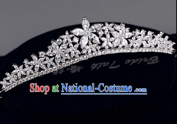 Traditional Jewelry Accessories, Palace Princess Bride Royal Crown, Engagement Royal Crown, Wedding Hair Accessories, Baroco Style Crystal Zircon Headwear for Women