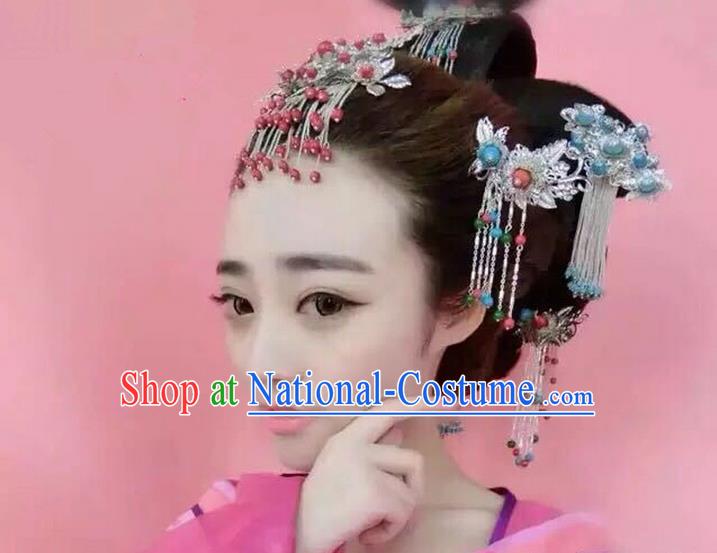 Chinese Ancient Style Hair Jewelry Accessories, Hairpins, Hanfu Xiuhe Suits Wedding Bride Headwear, Headdress, Imperial Empress Handmade Phoenix Hair Fascinators for Women