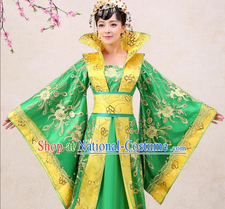 Ancient Chinese Palace Empress Costumes Complete Set, Tang Dynasty, Hanfu, Ancient Palace Queen Dress Suits For Women