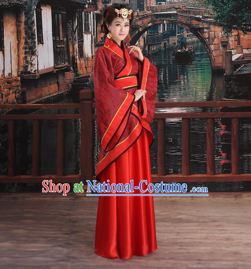 Ancient Chinese Palace Empress Costumes Complete Set, Han Dynasty Ancient Palace Clothing, Cosplay Hanfu Fairy Princess Dress Suits For Women