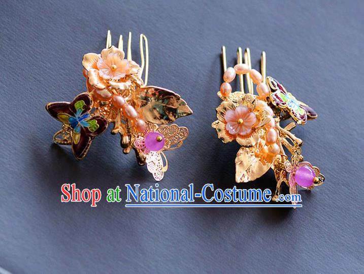 Chinese Ancient Style Hair Jewelry Accessories, Hairpins, Hanfu Xiuhe Suits Wedding Bride Headwear