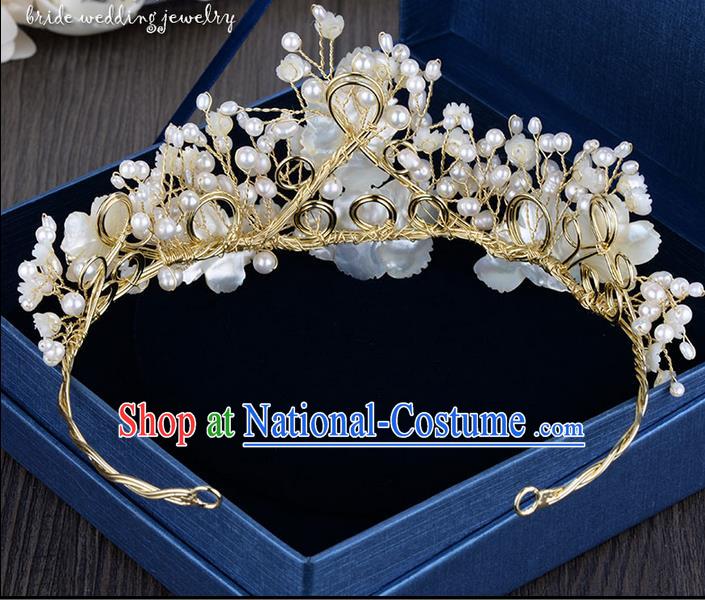 Traditional Jewelry Accessories, Palace Princess Bride Royal Crown, Engagement Royal Crown, Wedding Hair Accessories, Baroco Style Crystal Pearl Headwear for Women