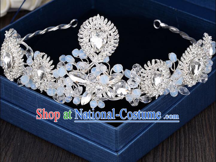 Traditional Jewelry Accessories, Palace Princess Bride Royal Crown, Engagement Royal Crown, Wedding Hair Accessories, Baroco Style Crystal Headwear for Women