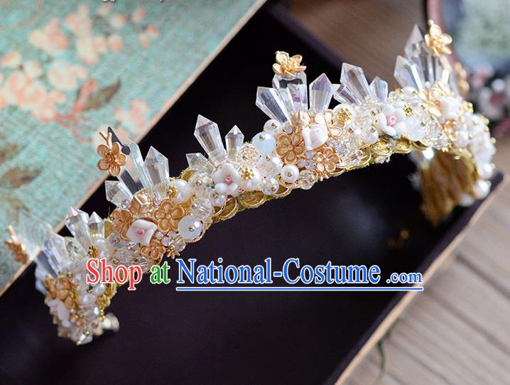 Traditional Jewelry Accessories, Palace Queen Bride Royal Crown, Imperial Royal Crown, Wedding Hair Accessories, Baroco Style Crystal Headwear for Women