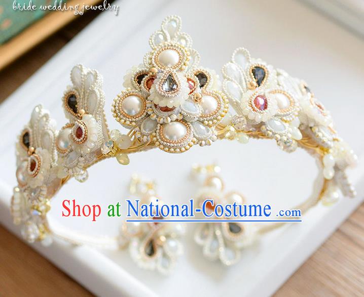 Traditional Jewelry Accessories, Palace Princess Bride Royal Crown, Imperial Royal Crown, Wedding Hair Accessories, Baroco Style Crystal Headwear for Women