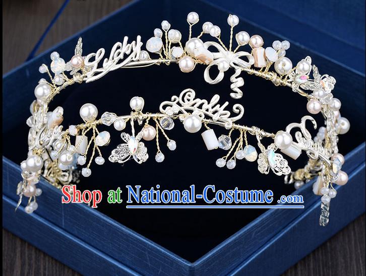 Traditional Jewelry Accessories, Princess Hair Accessories, Bride Wedding Hair Accessories, Headwear, Baroco Style Crystal Hair Claw for Women