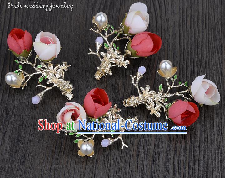 Traditional Jewelry Accessories, Princess Hair Accessories, Bride Wedding Hair Accessories, Headwear, Baroco Style Flowers Hair Claw for Women