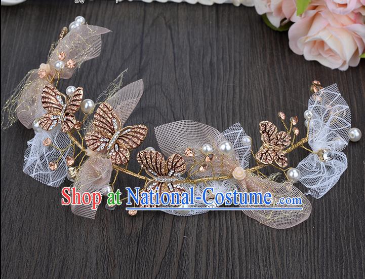 Traditional Jewelry Accessories, Princess Hair Accessories, Bride Wedding Hair Accessories, Headwear, Baroco Style Butterfly Hair Claw for Women