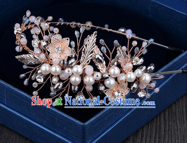 Traditional Jewelry Accessories, Princess Hair Accessories, Bride Wedding Hair Accessories, Headwear, Baroco Style Crystal Pearl Hair Claw for Women