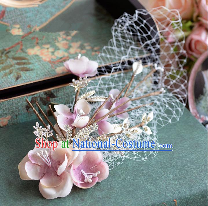 Traditional Jewelry Accessories, Princess Hair Accessories, Bride Wedding Hair Accessories, Headwear, Baroco Style Flowers Hair Claw for Women