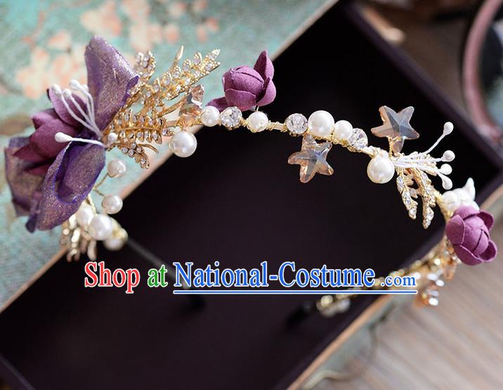 Traditional Jewelry Accessories, Princess Hair Accessories, Bride Wedding Hair Accessories, Headwear, Baroco Style Flowers Hair Claw for Women