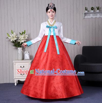 Korean Traditional Costumes Women Ancient Clothes Wedding Dress Full Dress Formal Attire Ceremonial Dress Court Stage Dancing