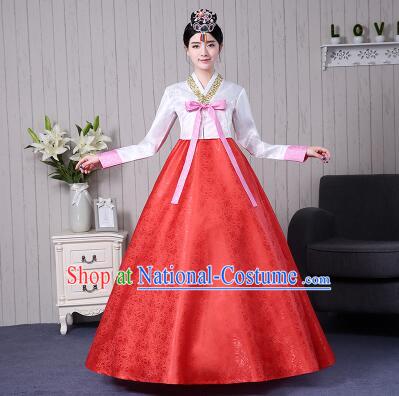 Korean Traditional Costumes Women Ancient Clothes Wedding Full Dress Formal Attire Ceremonial Clothes Court Stage Dancing