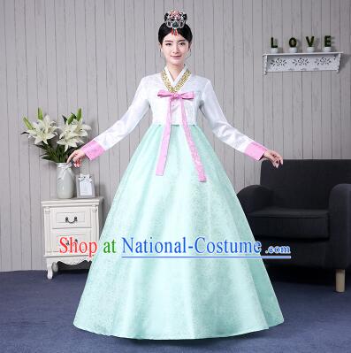 Korean Traditional Costumes Women Dress Wedding Full Dress Formal Attire Ceremonial Clothes Court Stage Dancing