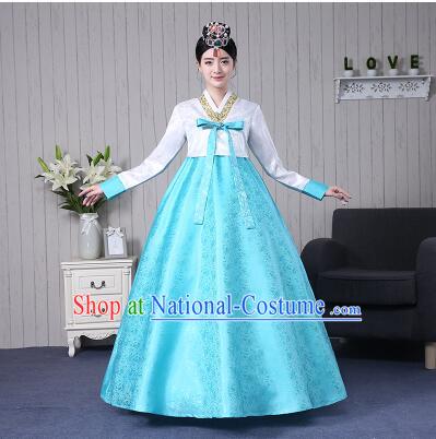 Korean Traditional Bride Dress Wedding Clothes Costumes Korean Ancient Clothes Wedding Full Dress Formal Attire Ceremonial Clothes Court Stage Dancing