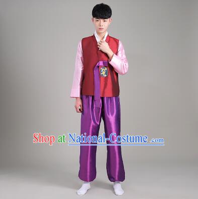 Korean Men Traditional Costumes Dancing Clothes Stage Costumes Korean Full Dress Formal Attire Ceremonial Dress  Dae Jang Geum High Quality