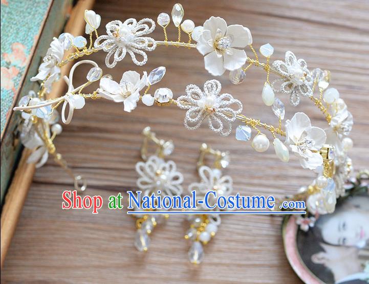 Traditional Jewelry Accessories, Princess Wedding Hair Accessories, Bride Wedding Hair Accessories, Headwear, Baroco Style Handmade Pearl Crystal Hair Claw for Women