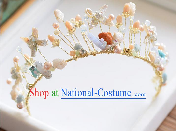 Traditional Jewelry Accessories, Palace Queen Bride Royal Crown, Engagement Royal Crown, Wedding Hair Accessories, Baroco Style Crystal Pearl Headwear for Women