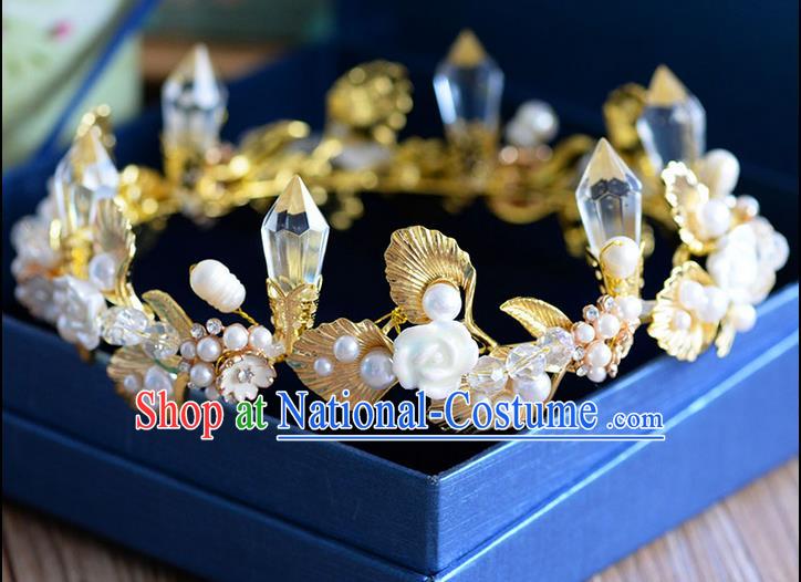 Traditional Jewelry Accessories, Palace Queen Bride Royal Crown, Engagement Royal Crown, Wedding Hair Accessories, Baroco Style Crystal Headwear for Women