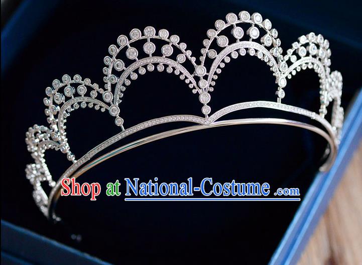 Traditional Jewelry Accessories, Palace Princess Bride Royal Crown, Engagement Royal Crown, Wedding Hair Accessories, Baroco Style Crystal Zircon Headwear for Women