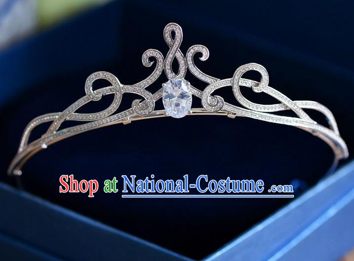 Traditional Jewelry Accessories, Palace Princess Bride Royal Crown, Engagement Royal Crown, Wedding Hair Accessories, Baroco Style Crystal Zircon Headwear for Women