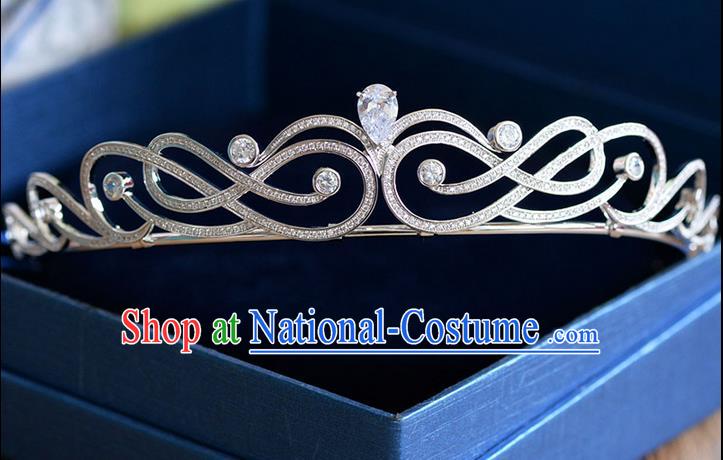 Traditional Jewelry Accessories, Palace Princess Bride Royal Crown, Engagement Royal Crown, Wedding Hair Accessories, Baroco Style Crystal Zircon Headwear for Women