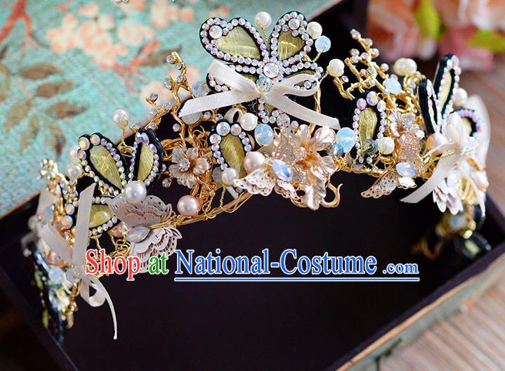 Traditional Jewelry Accessories, Palace Princess Bride Royal Crown, Engagement Royal Crown, Wedding Hair Accessories, Baroco Style Crystal Pearl Headwear for Women