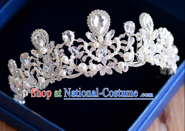 Traditional Jewelry Accessories, Palace Princess Bride Royal Crown, Engagement Royal Crown, Wedding Hair Accessories, Baroco Style Crystal Headwear for Women