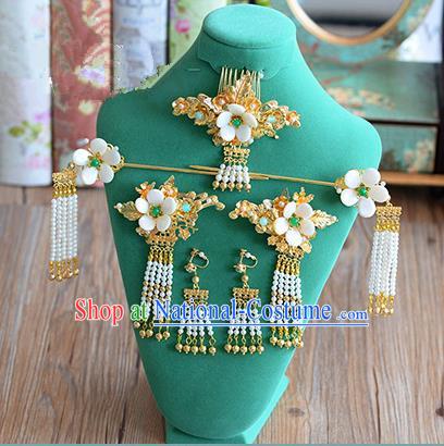 Chinese Ancient Style Hair Jewelry Accessories, Hairpins, Hanfu Xiuhe Suits Wedding Bride Headwear, Headdress, Imperial Empress Handmade Hair Fascinators for Women