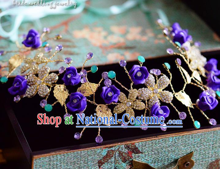 Traditional Jewelry Accessories, Princess Wedding Hair Accessories, Bride Wedding Hair Accessories, Headband, Baroco Style Handmade Crystal Hair Claw for Women