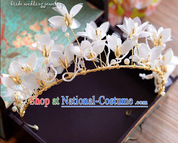 Traditional Jewelry Accessories, Palace Princess Bride Royal Crown, Engagement Royal Crown, Wedding Hair Accessories, Baroco Style Flowers Headwear for Women