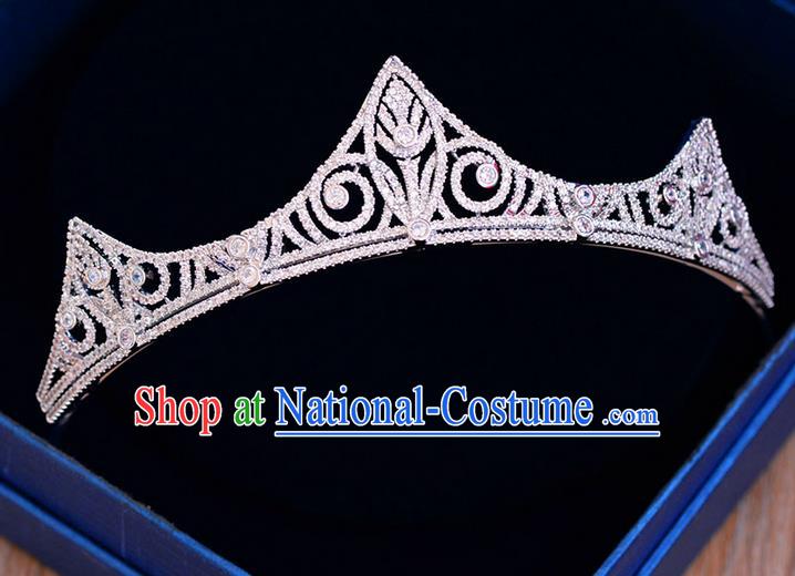 Traditional Jewelry Accessories, Palace Princess Bride Royal Crown, Engagement Retro Royal Crown, Wedding Hair Accessories, Baroco Style Crystal Zircon Headwear for Women