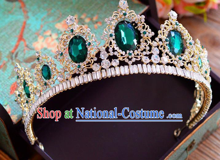 Traditional Jewelry Accessories, Palace Princess Bride Royal Crown, Engagement Retro Royal Crown, Wedding Hair Accessories, Baroco Style Crystal Headwear for Women